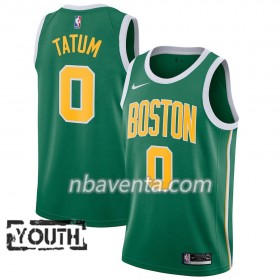 Camiseta Niños Boston Celtics Jayson Tatum 0 2018-19 Nike Verde Swingman